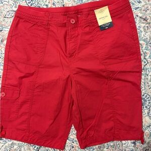 St. John's Bay Red Bermuda Shorts